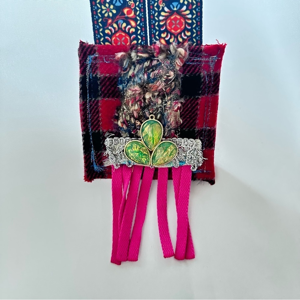 RUBYRUDI Necklace Purse, Hand Crafted, Amulet Wallet Pouch Artisan OOAK Signed